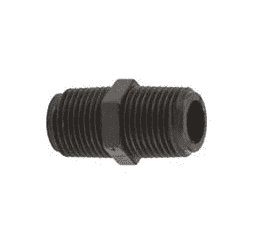 Bee Valve Polypropylene Pipe Fitting, Short Nipple, Schedule 80, 2" NPT Male, 2-1/2" Length - View #12
