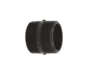 NIP300-SH Banjo Polypropylene Nipple - Short - 3" Male NPT x 3" Male NPT - Length: 3" - 150 PSI