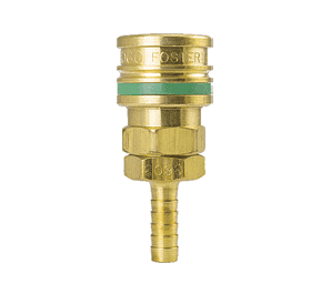 O-3603 ZSi-Foster Quick Disconnect O60 Series 1/4" Standard Socket - 1/4" ID - Hose Stem - Brass