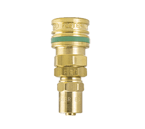 O-SD13 ZSi-Foster Quick Disconnect O60 Series 1/4" Standard Socket - 3/8" ID x 13/16" OD - Reusable Hose Clamp - Brass