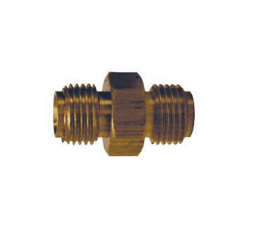OA50 Dixon Brass Oxy-Acetylene Connecting Spud - 9/16"-18 Right-Hand Thread x Right-Hand Thread - 11/16" Hex