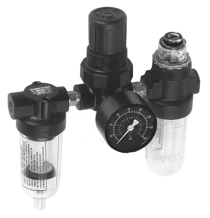 P1A-200M Dixon Series 1 Combination Unit - 1/4" Miniature Combination Unit with Transparent Bowl - Manual Drain - 14 SCFM