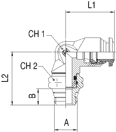 88115-02-32 by AIGNEP | 87 / 88 Series | Swivel | 1/8" Tube x 10/32 UNF Male | 90° Elbow | Pack of 10