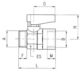 6410-1/2"-1/2 by AIGNEP | Ball Valves Series | Ball Valve | 1/2" BSPP Female