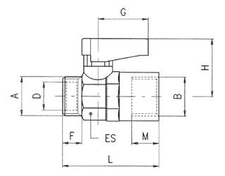 6320-1/4"-1/8 by AIGNEP | Ball Valves Series | Ball Valve | 1/4" BSPP Female x 1/4" BSPP Male