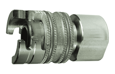 PFL12SS Dixon 303 Stainless Steel Dual Lock Quick-Acting Coupling - Female Pipe Thread with Locking Sleeve - 3/4" NPT Thread Size