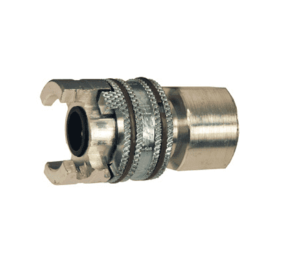 PFL12 Dixon Plated Steel Dual Lock Quick-Acting Coupling - Female Pipe Thread with Locking Sleeve - 3/4" NPT Thread Size