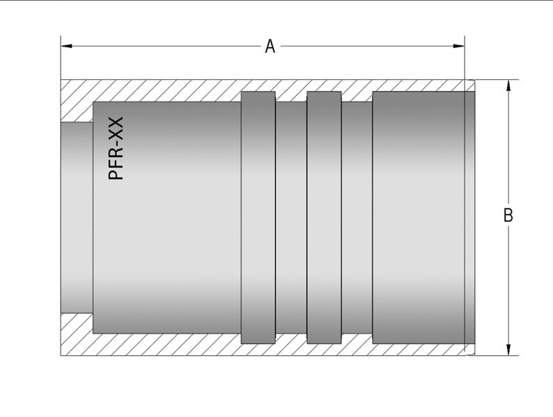 PFR-12 Kuriyama Alfagomma Steel Piranhaflex Non-Skive Ferrule for SAE 100R7 & SAE 100R8 Hose - Dash: 12 - Hose ID: 3/4"