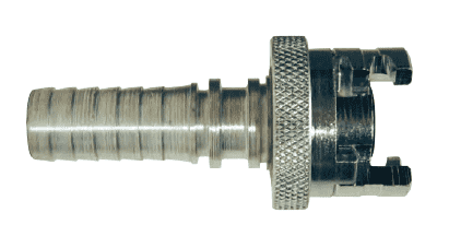 PHL8FS Dixon Dual Lock Quick-Acting Coupling - Hose End Barb with Knurled Flanged Sleeve - 1/2" Hose ID
