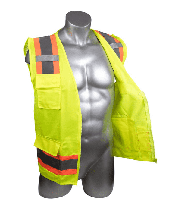 PPE-007 Malta Dynamics High Visibility Yellow Safety Surveyor Vest - L