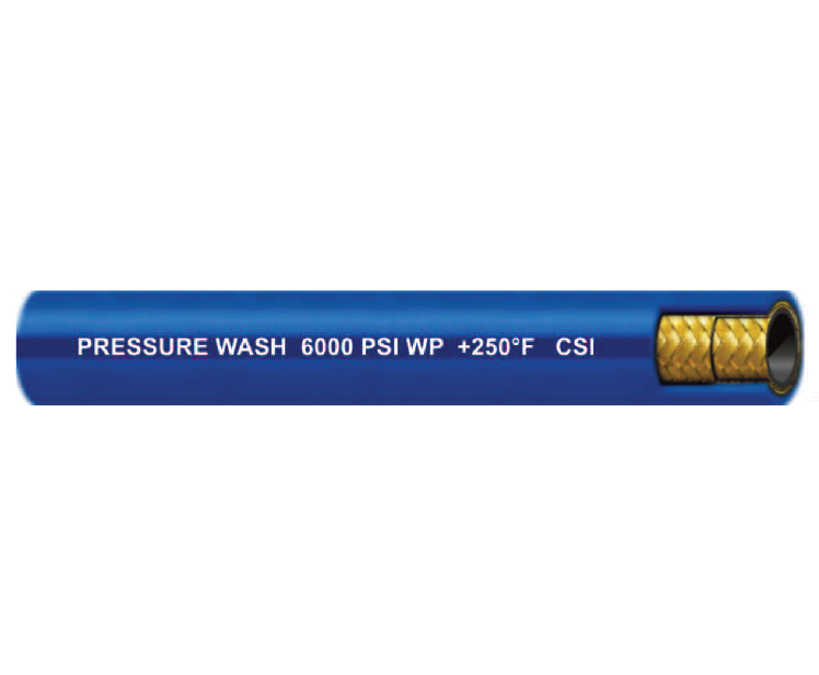3/8" PW6000BLU Couplamatic Two Wire Import Pressure Wash Hose -Thin Cover - Blue - 3/8" ID - 600ft