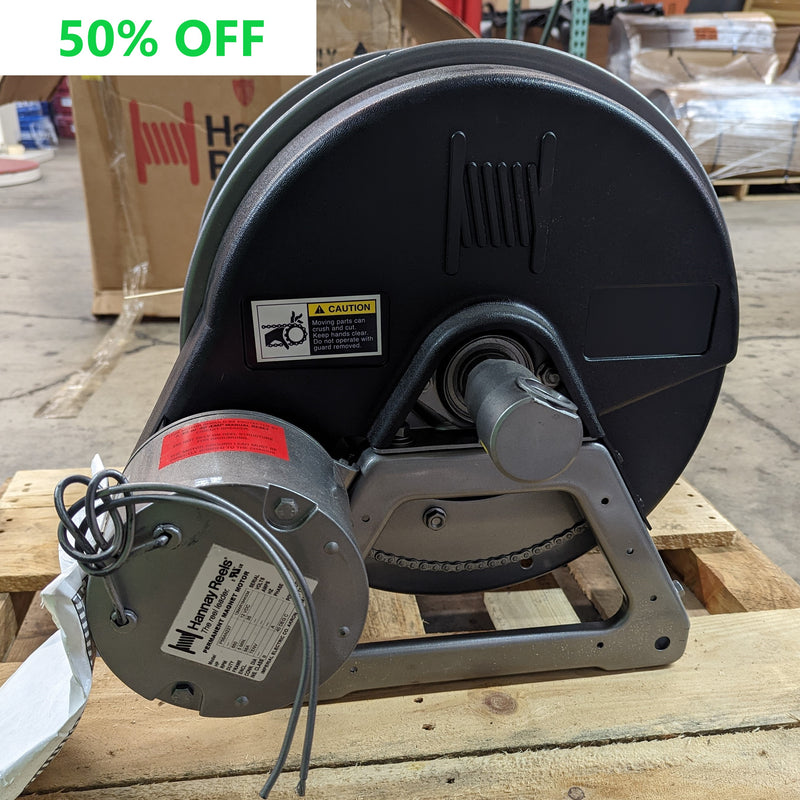 E1816-17-18 by Hannay | #23-16 | 1800 Series | Electric Powered Rewind Reel Left Feed | 12 Volt DC