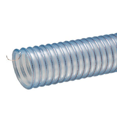 PF600X100 Kuriyama Tigerflex PF Series Plas-T-Flo Heavy Duty Polyurethane Material Handling Hose With Grounding Wire - 6" - 100ft