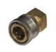 QC-PW10-F-06N-F by Couplamatic | Hydralic Quick Coupler | PW Series Brass & Steel Pressure Wash Coupler | 3/8" Body Size | 3/8-18 (Female) NPT Thread Size | Female