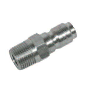 QC-PWSS06-M-04N-M by Couplamatic | Hydralic Quick Coupler | PWSS Series Stainless Steel Pressure Wash Coupler | 1/4" Body Size | 1/4-18 (Male) NPT Thread Size | Male