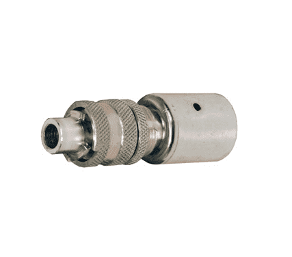 QM33WF Dixon Plated Steel Dix-Lock Quick-Acting Coupling with Ferrule - Male Locking Head - 1/2" Hose ID