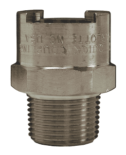QSS63 Dixon 1/2" Dix-Lock Quick Acting Coupling - 303 Stainless Steel - 1/2" Female Head x 3/4" Male NPT End