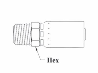 R501-10X8 Couplamatic R5 Series Coupling - NPTF - Male Solid - 1/2" Hose ID - 1/2-14 Thread Size