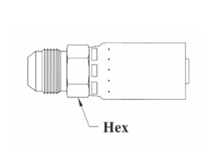 R508-8X8 Couplamatic R5 Series Coupling - JIC 37° - Male Solid - 13/32" Hose ID - 3/4x16 Thread Size