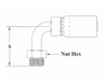 R520-6x6 Couplamatic R5 Series Coupling - Inverted Male - 90° Bend - 5/16" Hose ID - 5/8x18 Thread Size