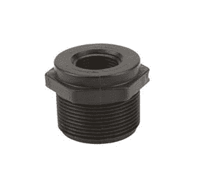 RB150-075 Banjo Polypropylene Pipe Reducing Bushing - 1-1/2" Male NPT x 3/4" Female NPT - 150 PSI (Pack of 10)