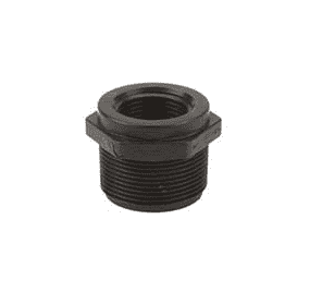 RB150-100 Banjo Polypropylene Pipe Reducing Bushing - 1-1/2" Male NPT x 1" Female NPT - 150 PSI (Pack of 10)