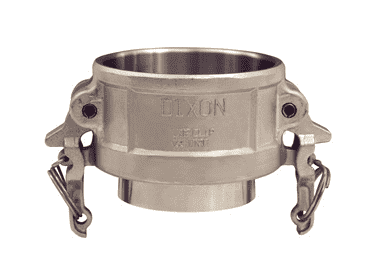 RC150BT Dixon 1-1/2" 316 Stainless Steel Boss-Lock Coupler x Butt Weld to Tube End