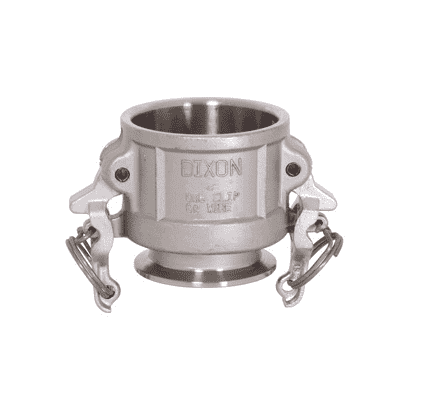 RC200SE Dixon 316 Stainless Steel Sanitary Transition Fitting - 2" Cam and Groove Coupler x Clamp End