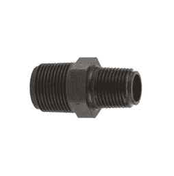 RN075-050 Banjo Polypropylene Reducing Nipple - 3/4" Male NPT x 1/2" Male NPT - 150 PSI (Pack of 10)