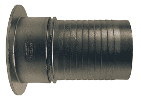 RN250NO Dixon 316 Stainless Steel Notched Turned Back Nipple - 2-1/2" Stem