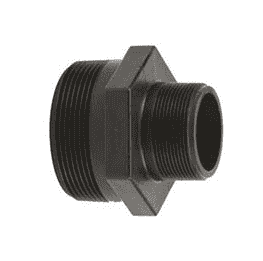 RN300-200 Banjo Polypropylene Reducing Nipple - 3" Male NPT x 2" Male NPT - 150 PSI