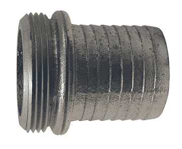 S301 Dixon 2-1/2" King Short Shank Suction Male Coupling with NST (NH) Thread - Plated Iron