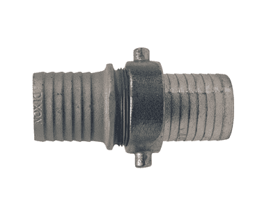 S48 Dixon 1-1/4" King Short Shank Suction Complete Coupling with NPSM Thread (Plated Iron Shank with Plated Iron Nut)
