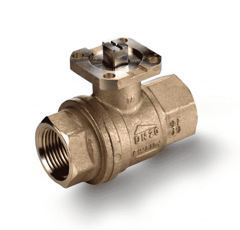 S64I39A by RuB Inc. | Ball Valve For Actuation | Low Torque | 2" Female NPT x 2" Female NPT | with Stainless Steel Trim | Brass | Pack of 5