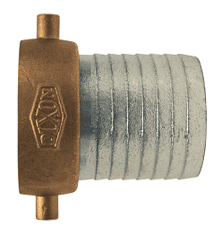 SB62 Dixon 6" King Short Shank Suction Female Coupling with NPSM Thread (Plated Iron Shank with Brass Nut)