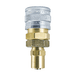 SD11-3 ZSi-Foster Quick Disconnect 1-Way Manual Socket - 3/8" ID x 3/4 OD" - Brass/Steel - Reusable Hose Clamp