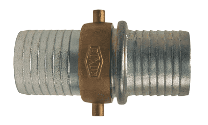 SB183 Dixon 6" King Short Shank Suction Complete Coupling with NPSM Thread (Plated Iron Shank with Brass Nut)