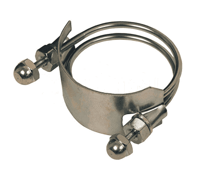 SC800 Dixon 8" Spiral Clamp - Right Hand - Plated Steel - Hose OD Range: 8-32/64" to 9-16/64"