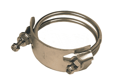 SCCW150 Dixon 1-1/2" Spiral Clamp - Left Hand - Plated Steel - Hose OD Range: 1-34/64" to 1-52/64"