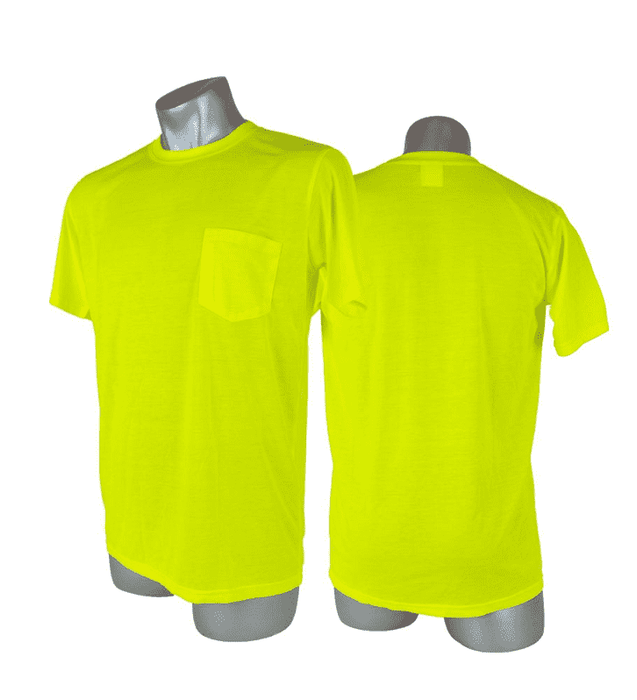 SHS0015 Malta Dynamics High Visibility Yellow Safety Short Sleeve Shirt - 2XL