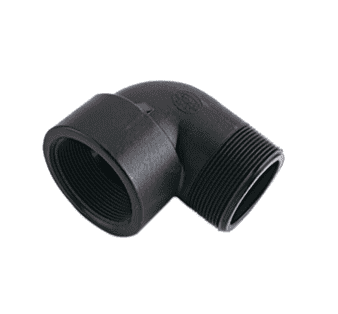 SL050-90 Banjo Polypropylene 90 deg. Pipe Street Elbow - 1/2" Female NPT x 1/2" Male NPT - 150 PSI (Pack of 10)