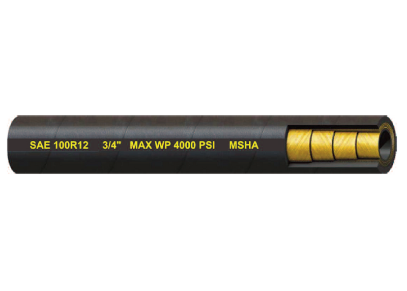 1/2" SP580 Couplamatic Four Spiral High Pressure Hydraulic Hose (Caterpillar) - 4 Spirals (SAE 100R12) - 1/2" ID - 50ft