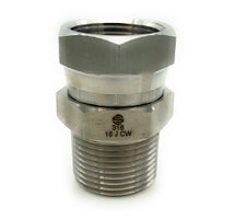 SS1404-04-04 Midland 1/4" Male NPT x 1/4" Female NPSM Swivel Adapter - 316 Stainless Steel