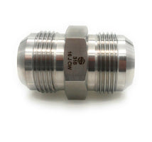 SS2403-12-08 Midland 3/4" Male JIC 37° Flare x 1/2" Male JIC 37° Flare Union - 316 Stainless Steel