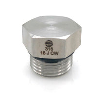 SS6408-12 Midland 3/4" Male SAE O-Ring Boss Hex Plug - 316 Stainless Steel