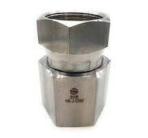 SS6506-04-04 Midland 1/4" Female NPT x 1/4" Female JIC 37° Flare Swivel - 316 Stainless Steel