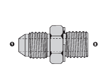 SS9002-12-12 Adaptall Stainless Steel-12 Male JIC x -12 Male BSPP Adapter