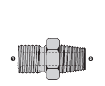 SS9007-12-12 Adaptall Stainless Steel-12 Male BSPP x -12 Male NPT Adapter