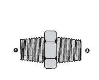 SS9008-08-08 Adaptall Stainless Steel-08 Male BSPT x -08 Male NPT Adapter