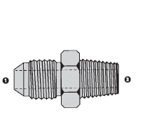 SS9011-10-08 Adaptall Stainless Steel-10 Male JIC x -08 Male BSPT Adapter